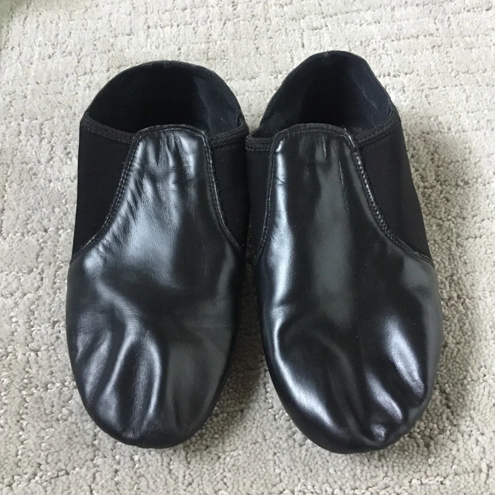 Kids Black Slip-On Dance Shoes